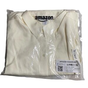 Amazon Essentials Men's Classic Fit Long Sleeve Dress Shirt - White, XL Plus NEW